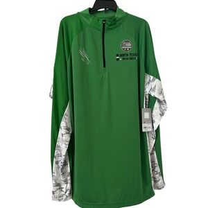 Colosseum North Texas Mean Green OHT Quarter Zip Pullover Mens XL Camo Green